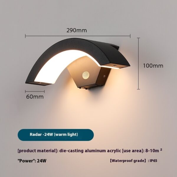 Outdoor eaves wall lamp - Image 4