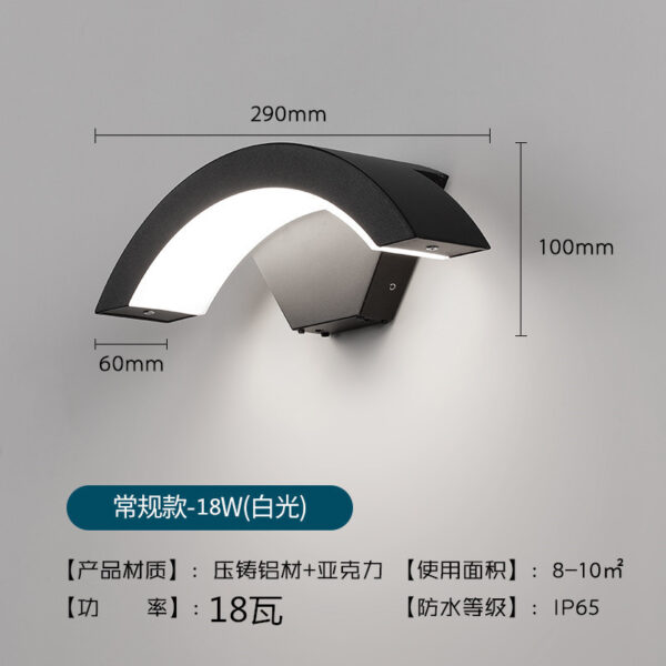 Outdoor eaves wall lamp - Image 6