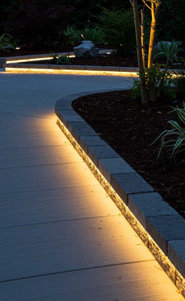LED Strip Lighting Along Edges