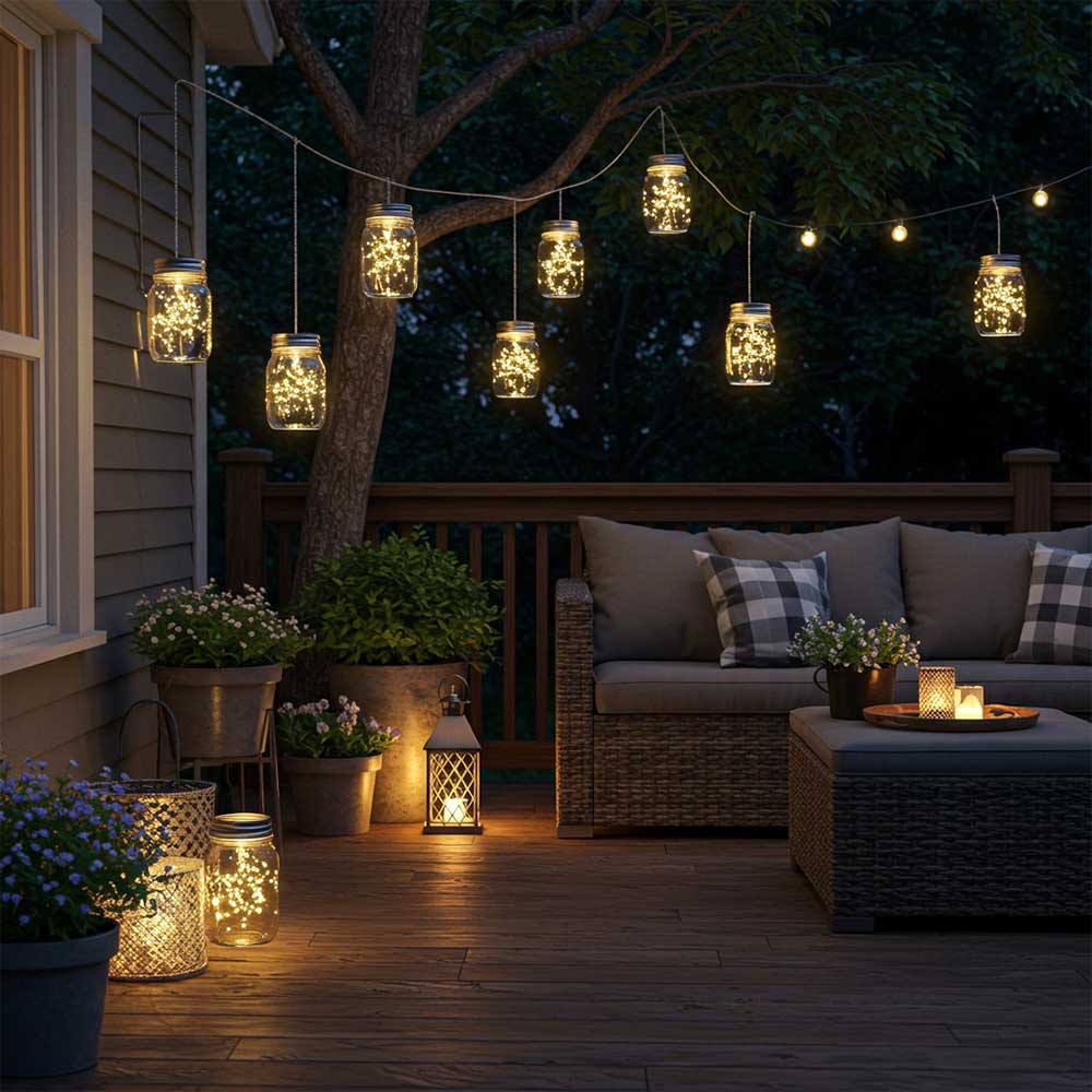 mason jat lighting for patio