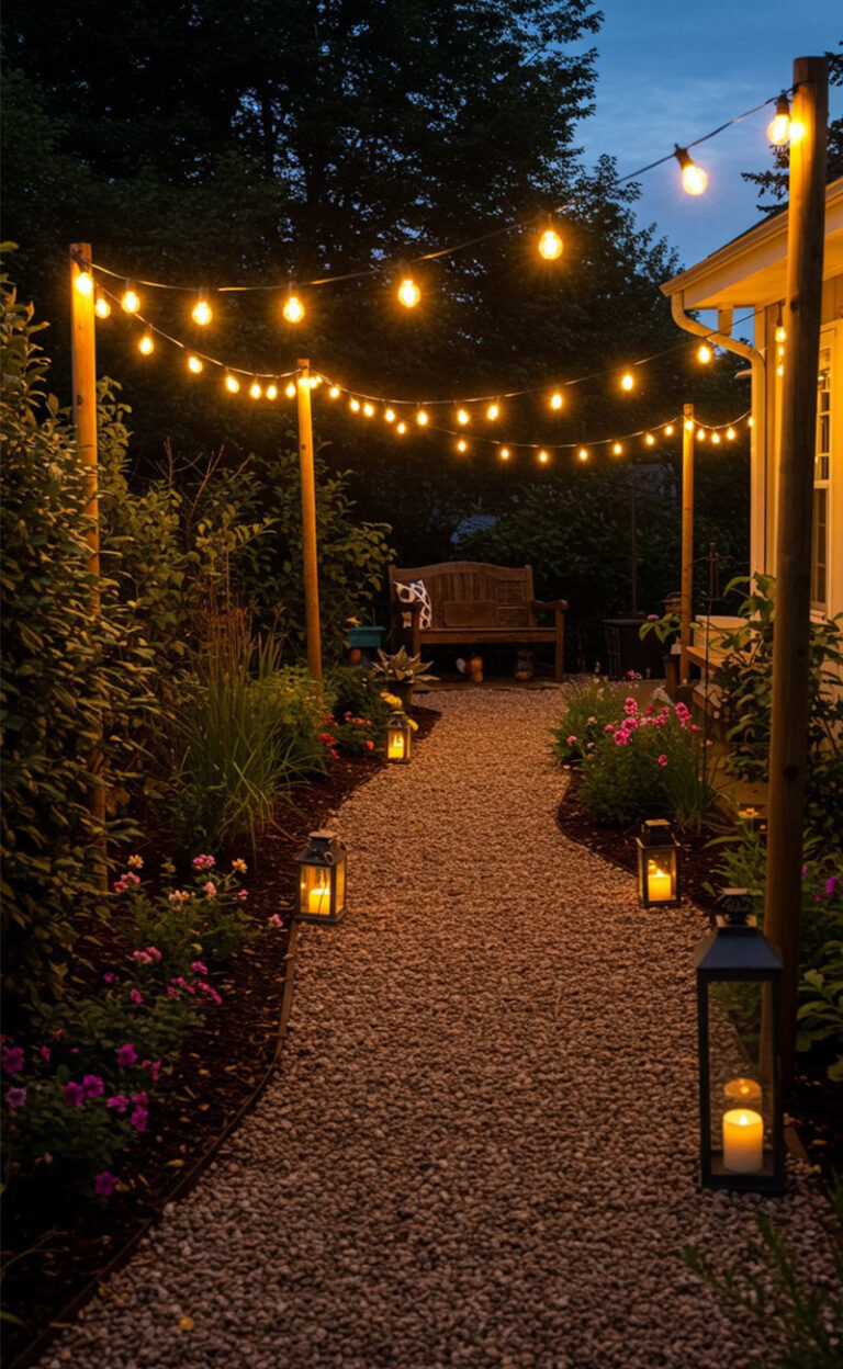 string pathway lighting ideas